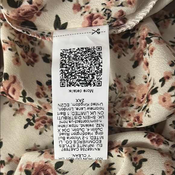 Cream and Pink Floral Maxi Skirt - Picture 7 of 7